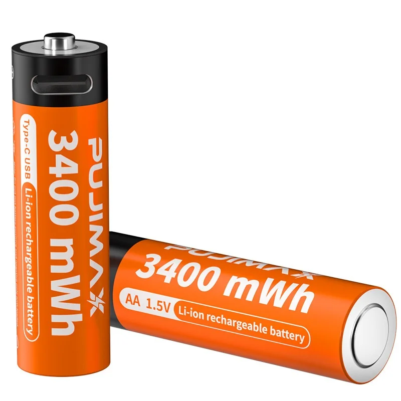 USB Rechargeable 1.5V No. 5 High Capacity Lithium Battery 3400mWh with NCM Anode Material Fingerprint Lock Toy 14500 Storage