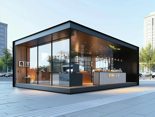 Outdoor scenic spot ticketing container kiosk mobile milk tea coffee ice cream Netroots card square kiosks