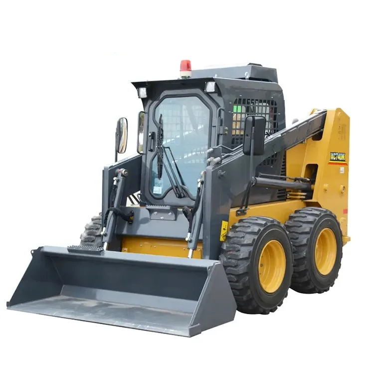 China Brand New XT740 1ton Skid Steer Loader XC740K chinese 1 ton mini skid steer loader  With Attachments for sale