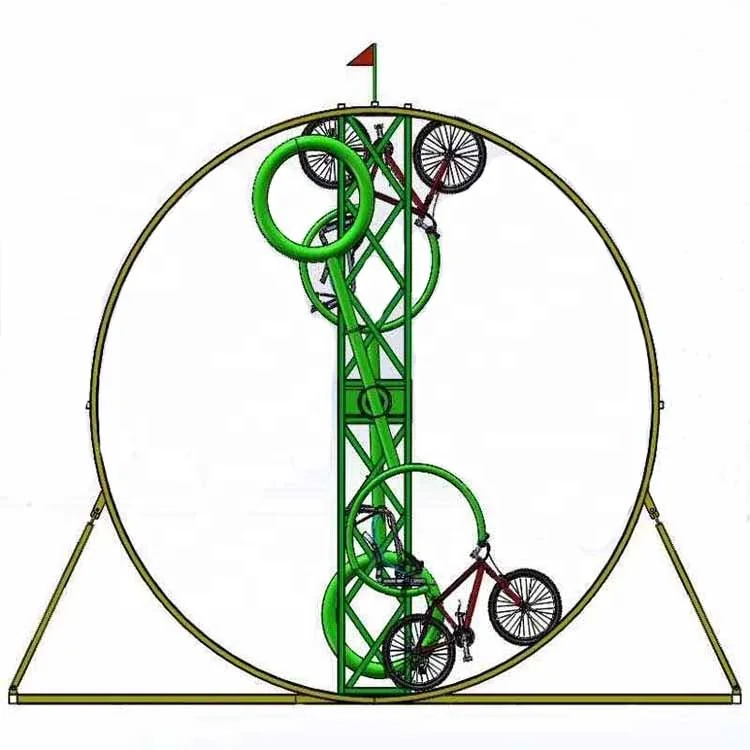 Indoor and Outdoor Funfair Games Rides Double Seats 360 Degree Rotating Manpower Flying Bike for Sale