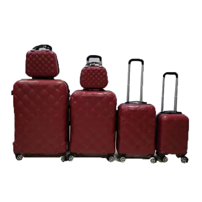 Koowo Luggage universal wheel suitcase abs pc 6pcs trolley luggage suitcase sets 20 inch boarding box with small travel case