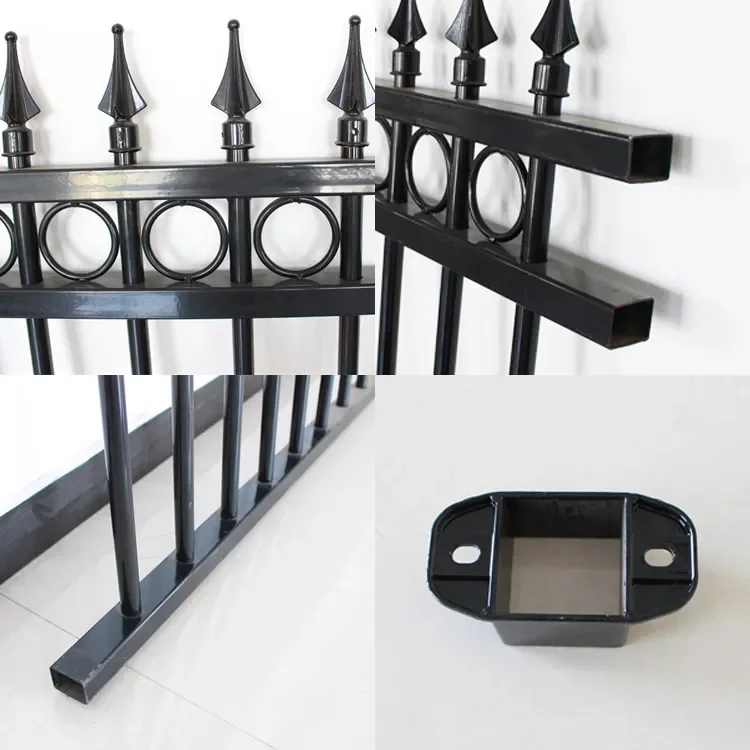 New Design Cheap Wrought Iron Fence Metal Ornamental Picket Fence Panel for Home Outdoor or Garden Fencing