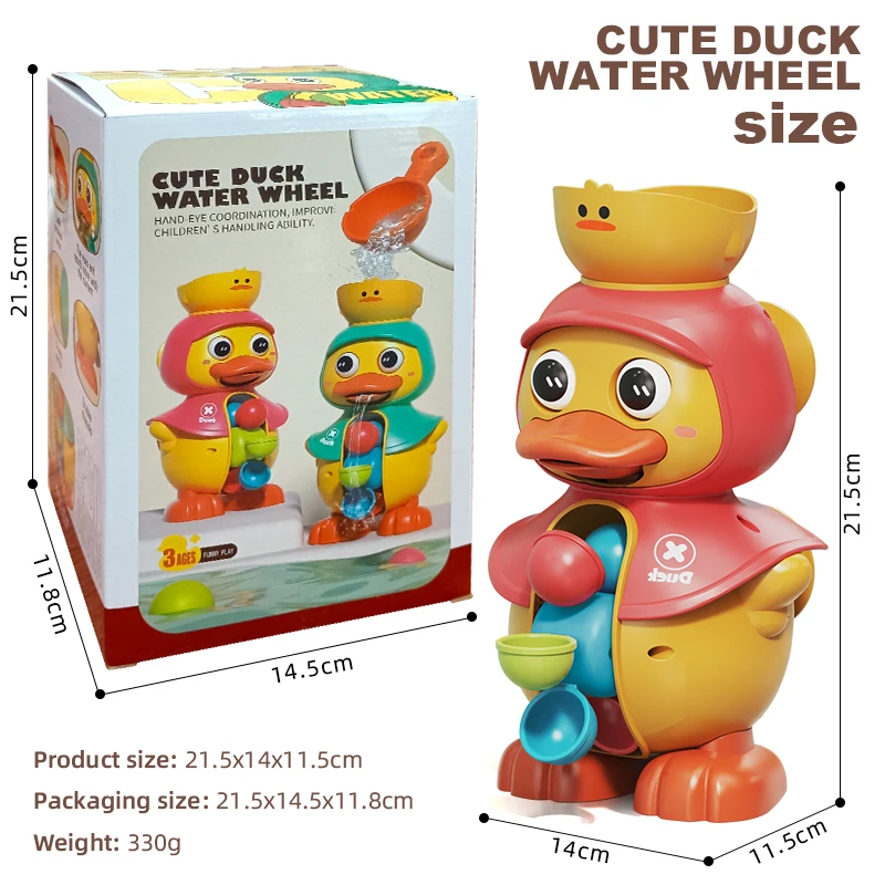 Новое поступление игрушки для водяной ванны желтая утка вращающаяся водяная забавные ванной комнаты