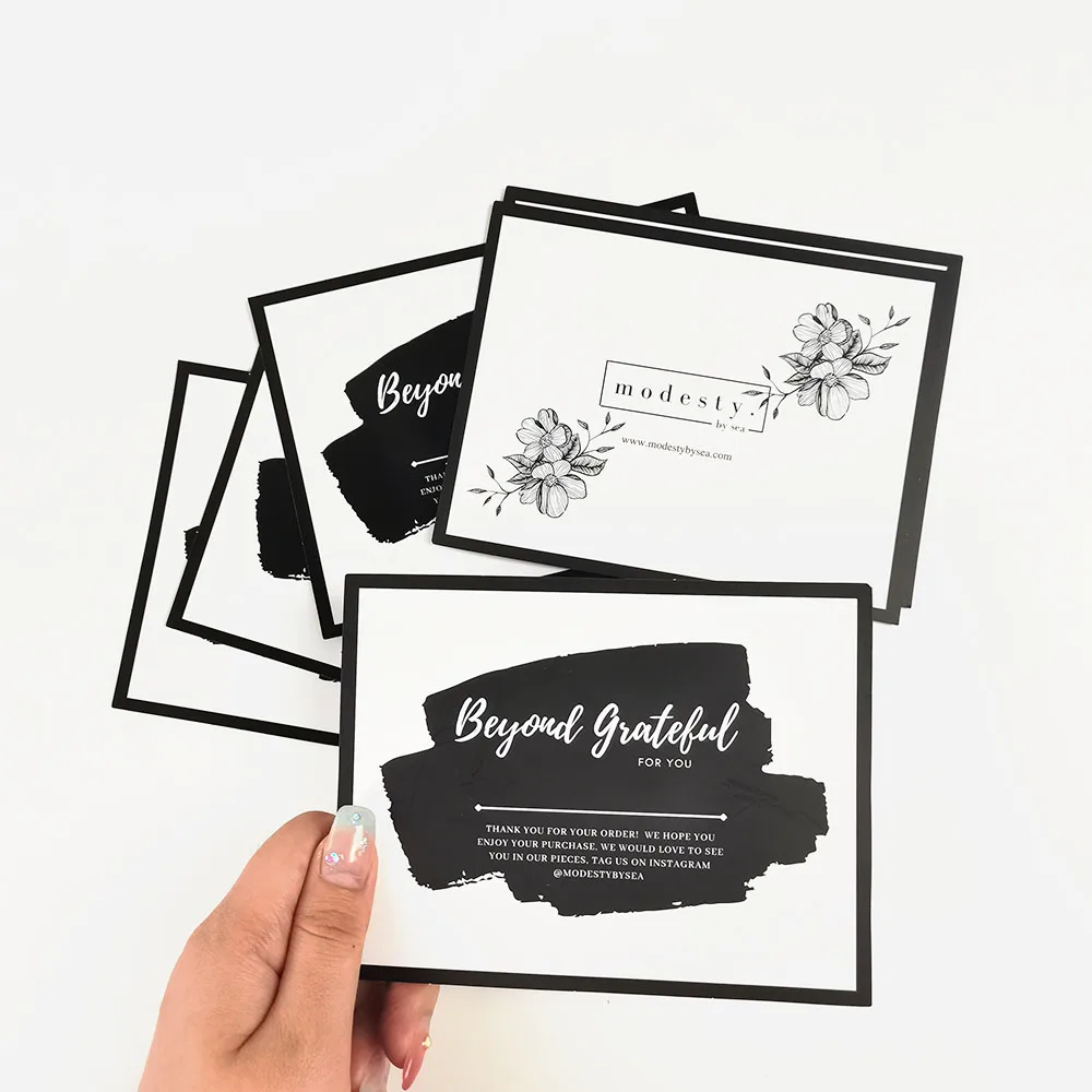 Custom Design Colorful Printing Greeting Card Paper Thank You Cards