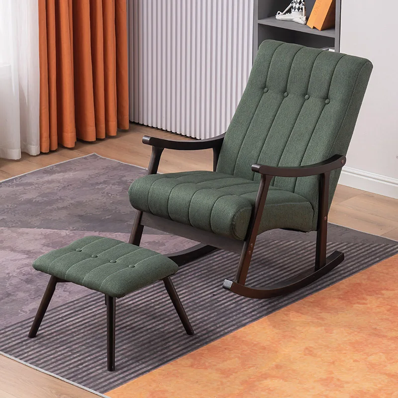 High quality wholesale custom cheap glider lounge relax wood base rocking chair