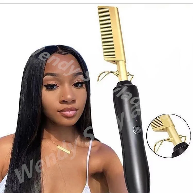 WD3 Hot Selling  Hair Straight High Quality Heat Hair Comb Professional Mini Hair Straightener Pressing Electric Hot Comb