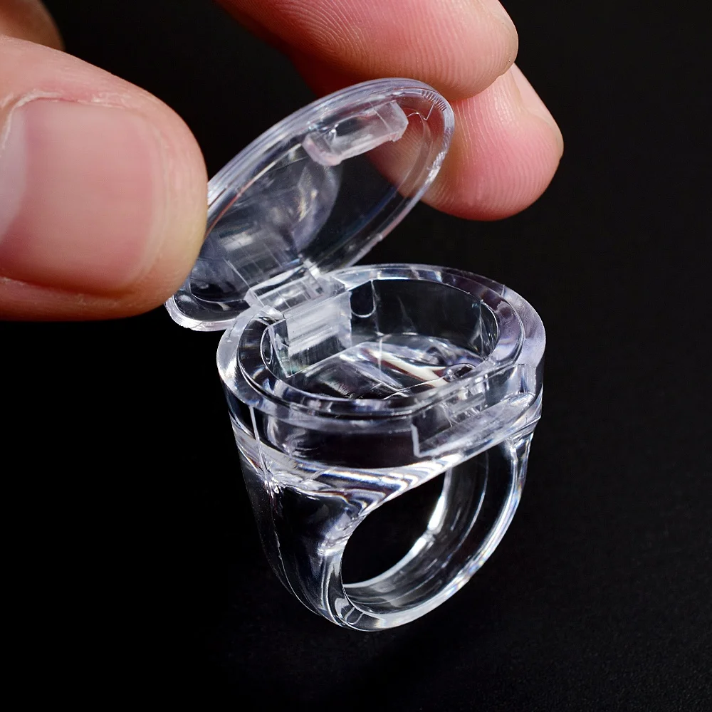 New Pro Clear Clamshell Tattoo Ink Ring Cups  With Cover Semi-Permanent Makeup Accessories Tattoo