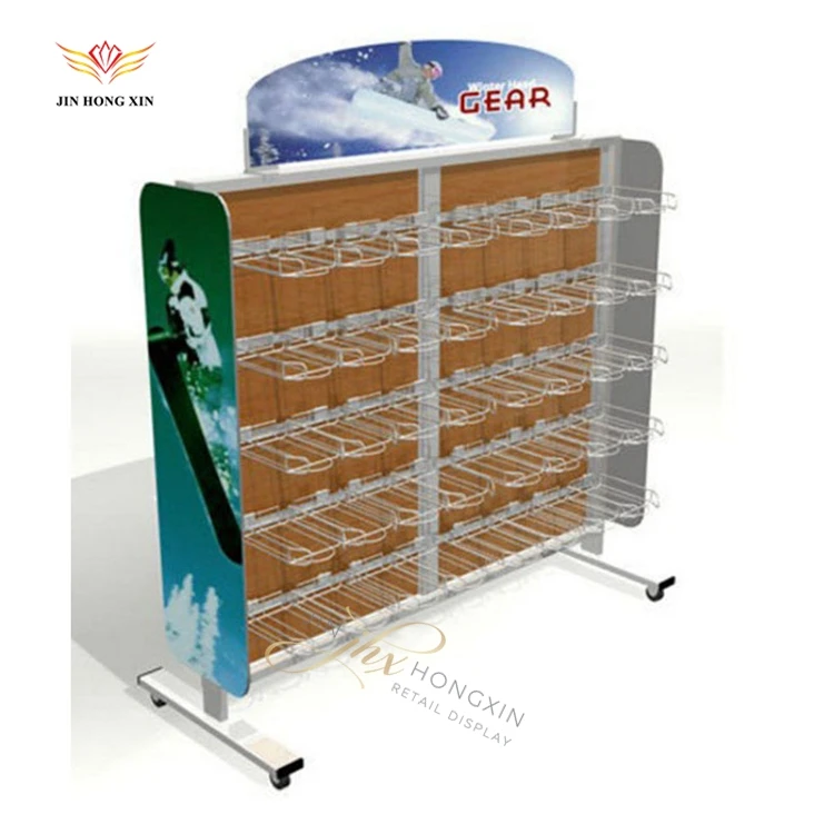 Custom retail free rack wig hard promote in flat cowboy baseball metal stand hat display shelf