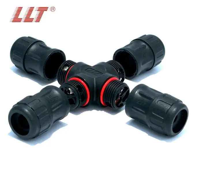 llt L25  35A 3pin 600V IP67 electric distribution led 4way screw wire assembly 2 3 4pin connector