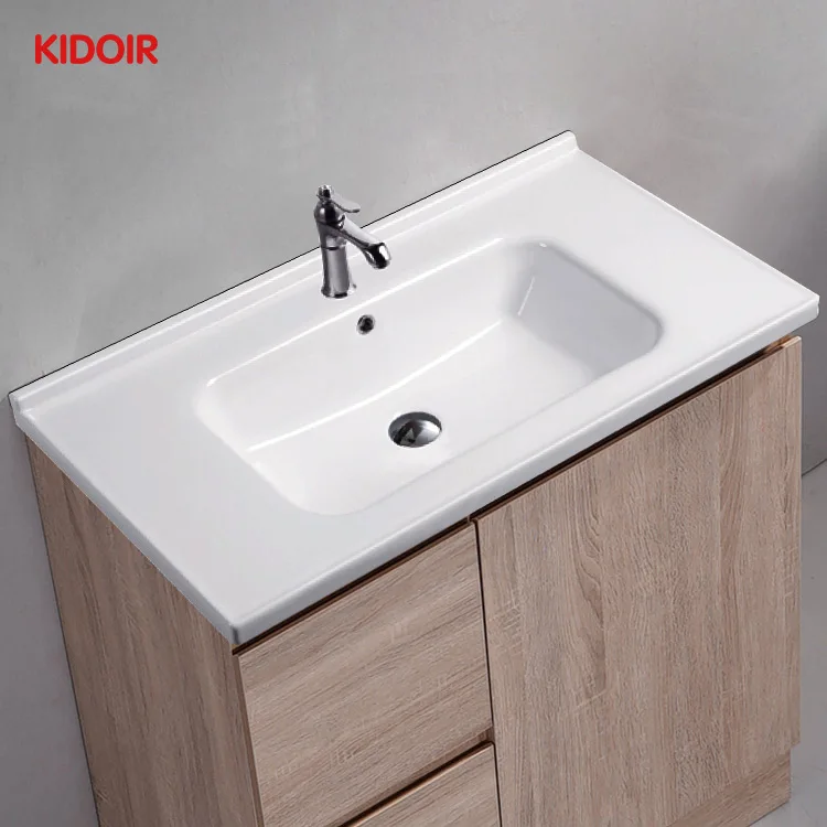 Kidoir Wholesale Smart Bathroom Ceramic Vanity Sink with Cabinet Washing Basin Model Price for Bathroom