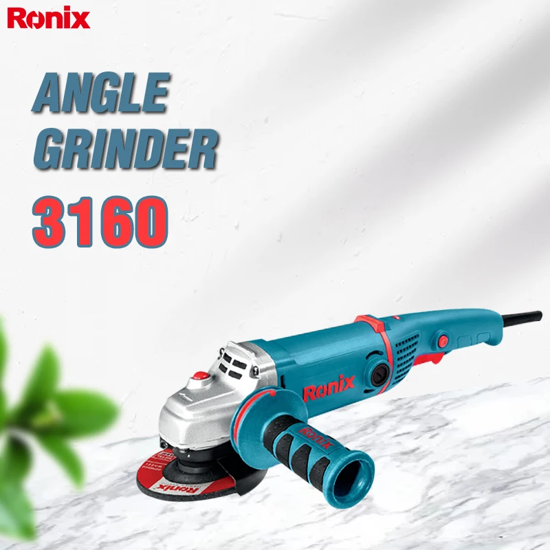 
Ronix New 125mm Angle Grinder 1400W Mini Angle Grinder Long Handle Machine Model 3160  (62172576789)