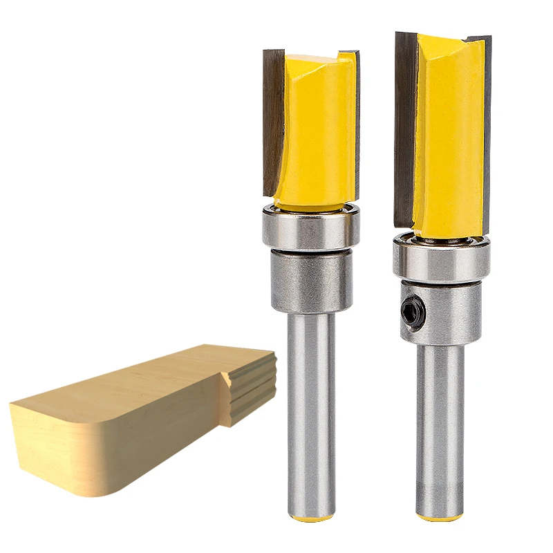 HUHAO Profile Trimming Cutter Straight Edge Profiling Woodworking Milling Cutter wood Engraving Machine Tool