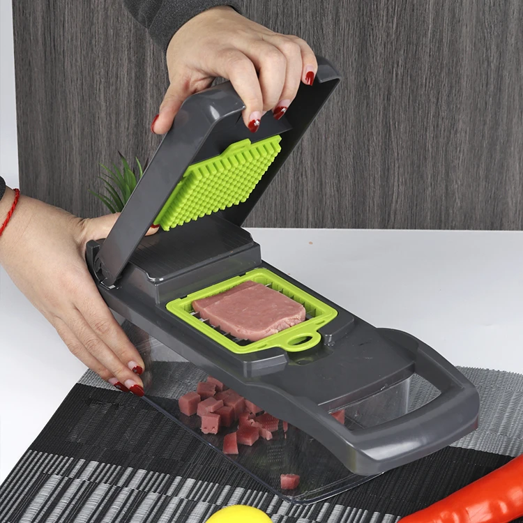 Fashion Home Kitchen Multifunctional ABS Stainless Steel Slicer Vegetable Cutter Manual Vegetable Chopper