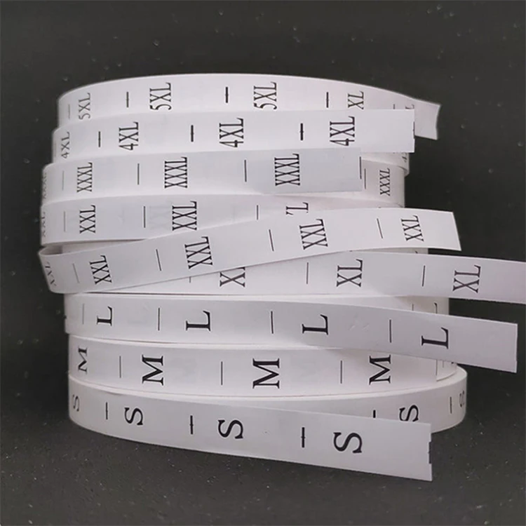 XS S M L XL XXL number stock wholesale cloth main care size label woven label