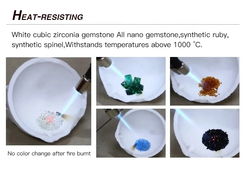 Xygems 3.0mm 5.0mm Synthetic White Round Cz loose gemstones Cubic Zirconia