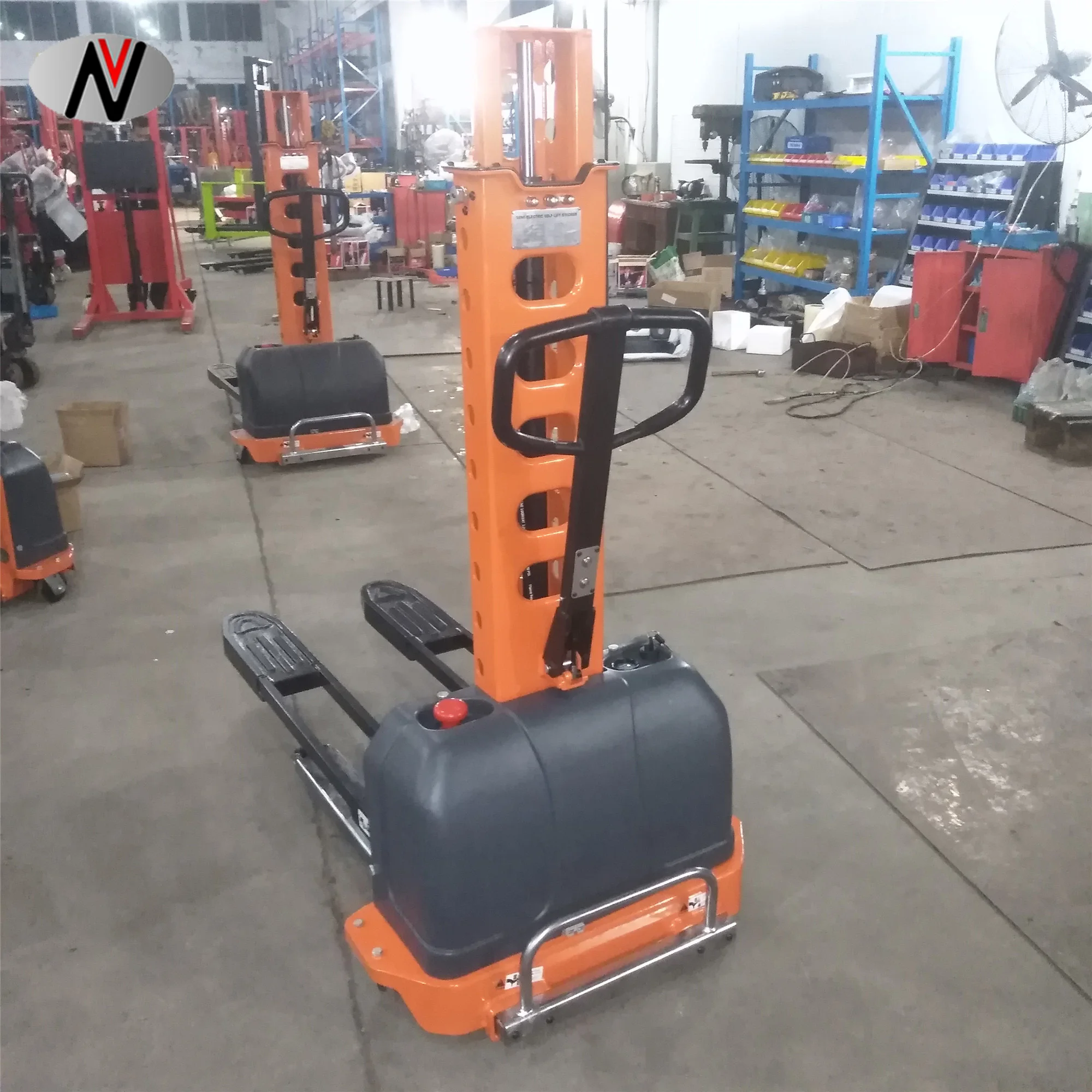 Station Driving Electric Stacker Electricity Single Man Genie Lift