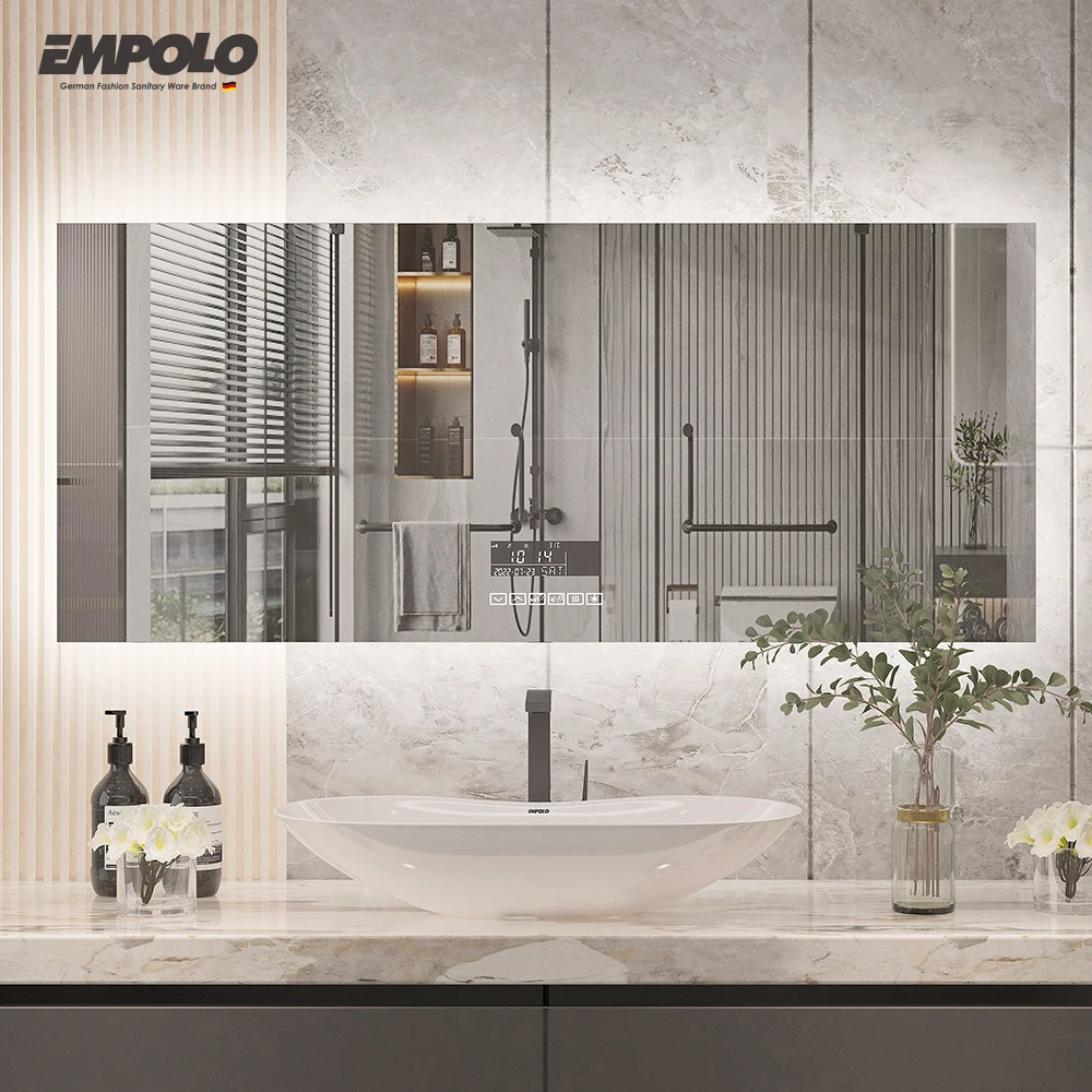 Empolo heshan Factory smart espejo led con bluetooth espejos inteligentes makeup mirror for bathroom mirrors with lights