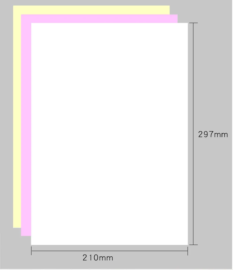 Custom Ncr Paper Carbonless 210x297 mm Carbonless Paper in Sheets Collated Color Cb Cfb Cf 2 3 4 Part Ncr carbonless paper A4