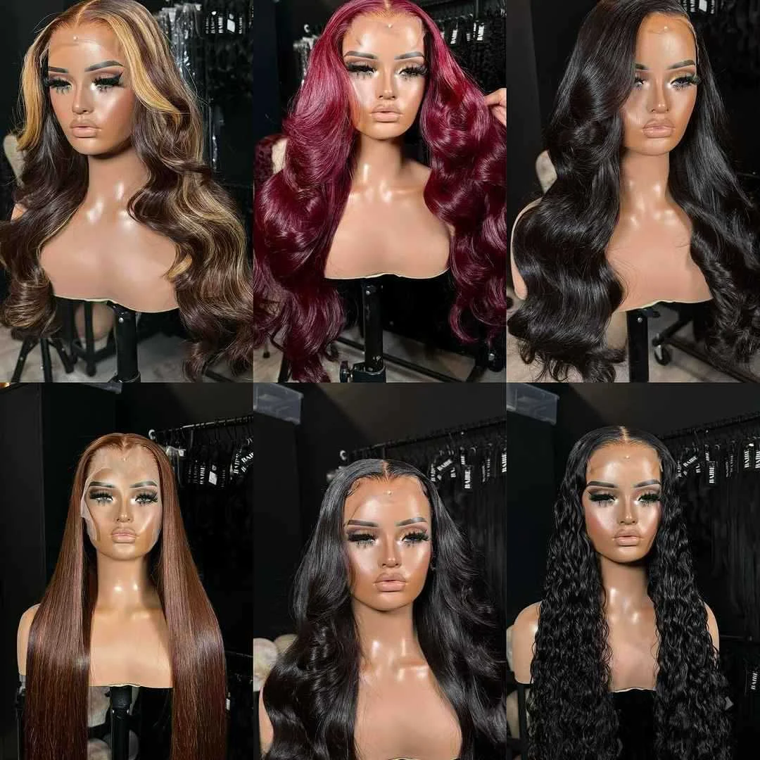 Piano Color Lace Front Short Brazilian Wig Vietnamese Raw Hair Double Drawn Bone Straight Wig 8Inch Highlight Human Hair Bob Wig
