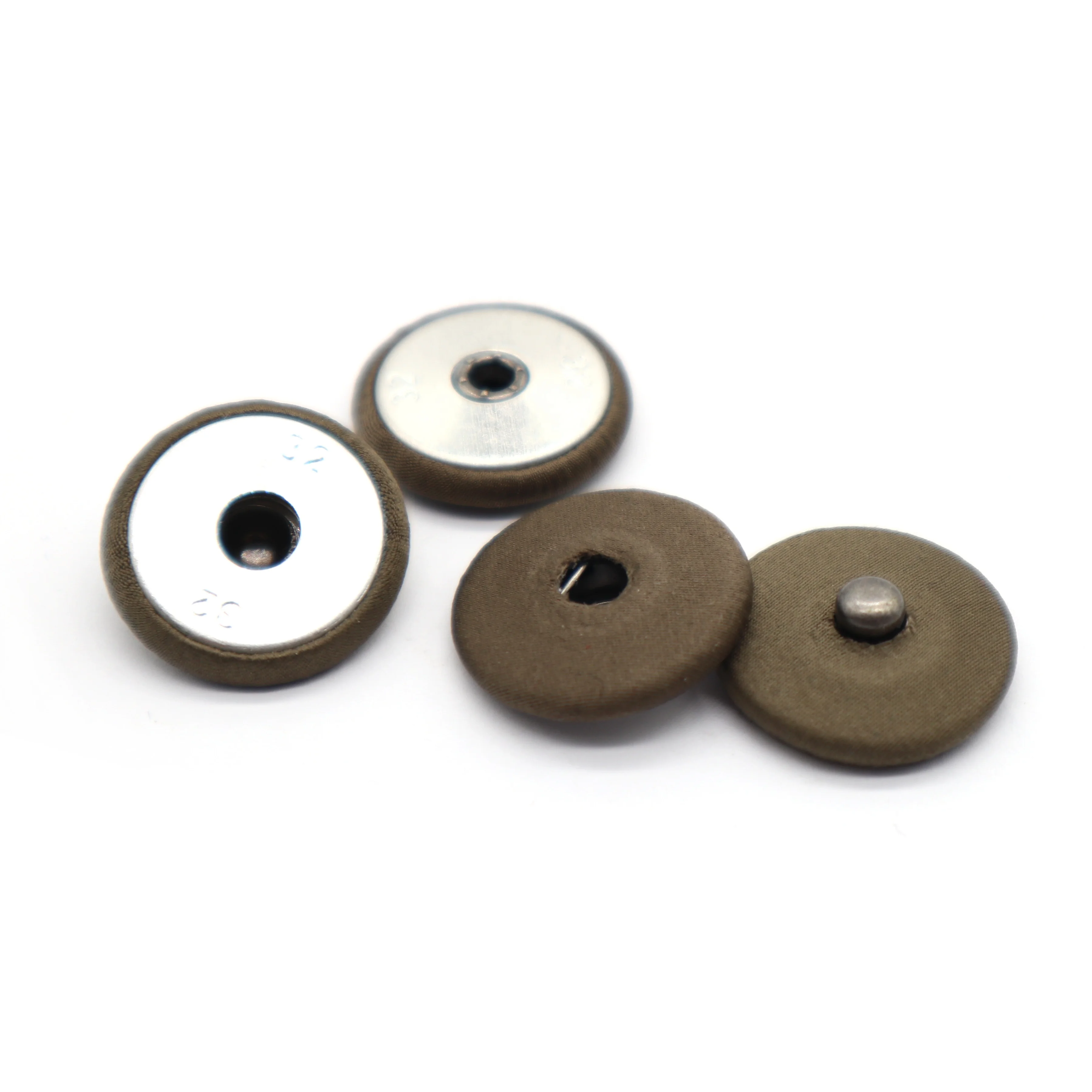 Metal  Hidden Snap Button Fabric Covered Press Fastener