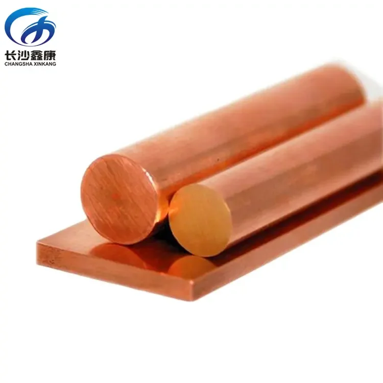 High Quality XinKang supply T2 copper rod copper electrode round bar C1100 red copper rod price per kg