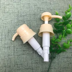 Factory Hot Sale Customized Yellow Plastic Lotion Dispenser Pump 32mm 33/410 Shampoo Shower Gel Pump For Shampoo Bottle