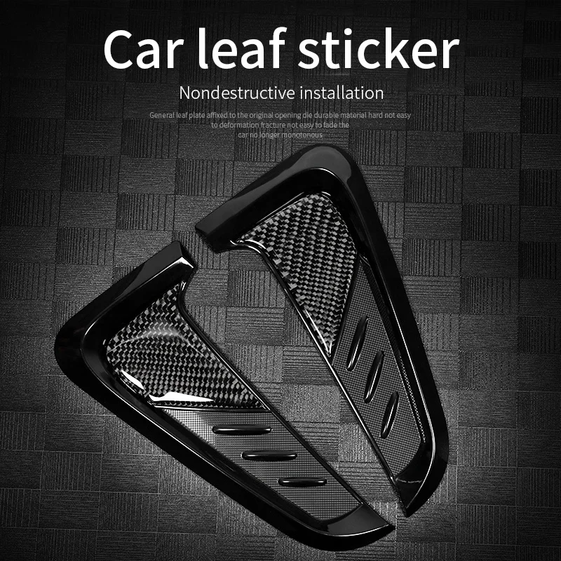 Factory Custom Logo Fender Decorative Stickers Carbon Fiber Fender Trims Car Side Vent Fender Stickers