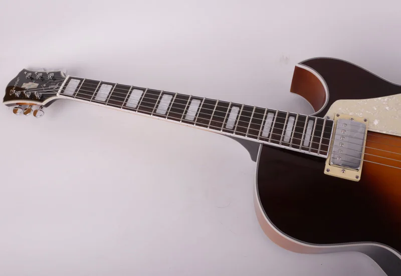 f maple jazz hollow body f hole sunburst electric guitar guitars