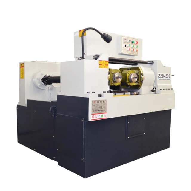 Z28-200 model hydraulic two rollers 5-65mm steel bar thread rolling machine thread making machine producer