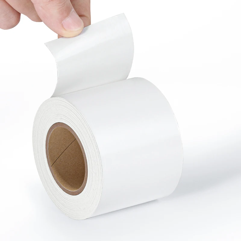Liner Less Stickers FDA Food Contact Thermal Label  Roll Non Fluorescent agent Self Adhesive paper Roll