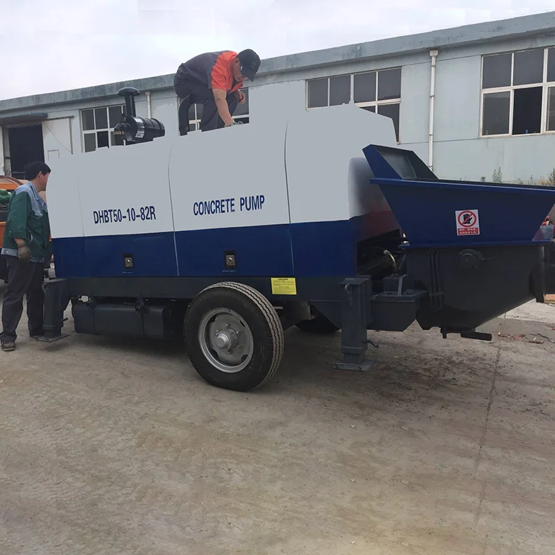 Portable Hydraulic Concrete conveying transport pump for 100m vertical discharge use