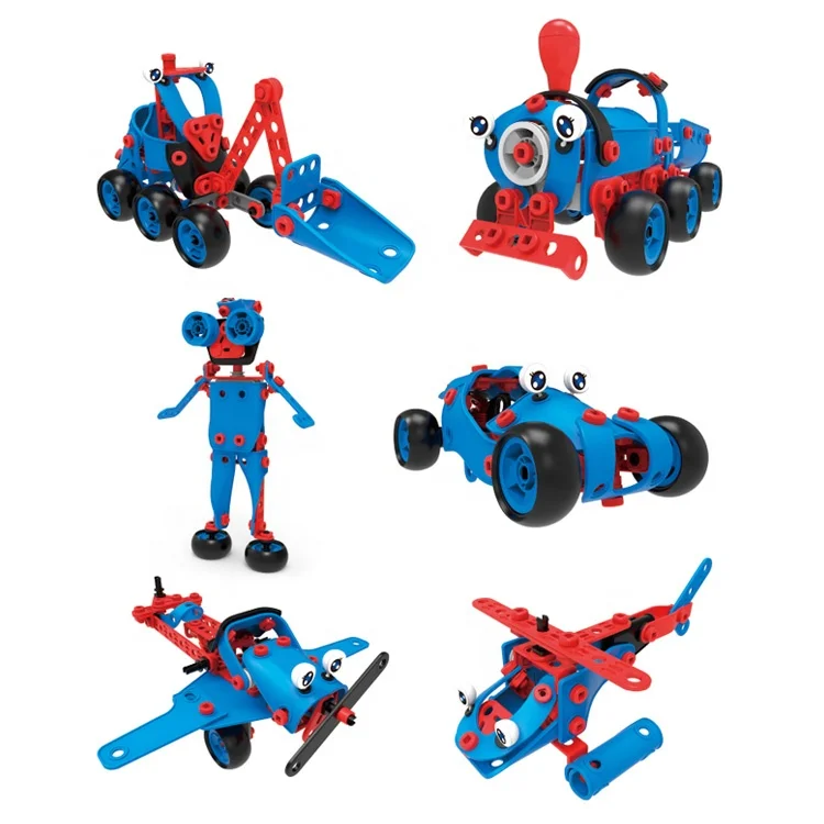 142 шт. 6 в 1 DIY шток сборные игрушки для детей Для мальчиков и девочек создавать свои собственные интеллигентая (ый) строительные блоки