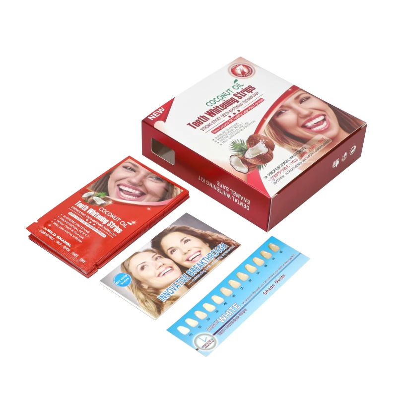 Wholesale Private Label Customized Logo Tooth Gel Whitening Strip Advanced Dry Teeth Whitening Strips Use For Teeth Surface