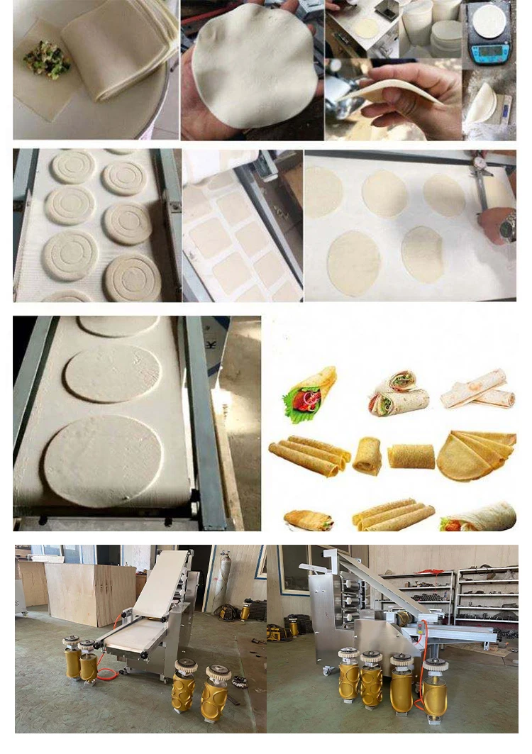 Small Grain product automatic papad momo empanada roti chapati tortilla samosa dumpling maker skin wrapper making machine