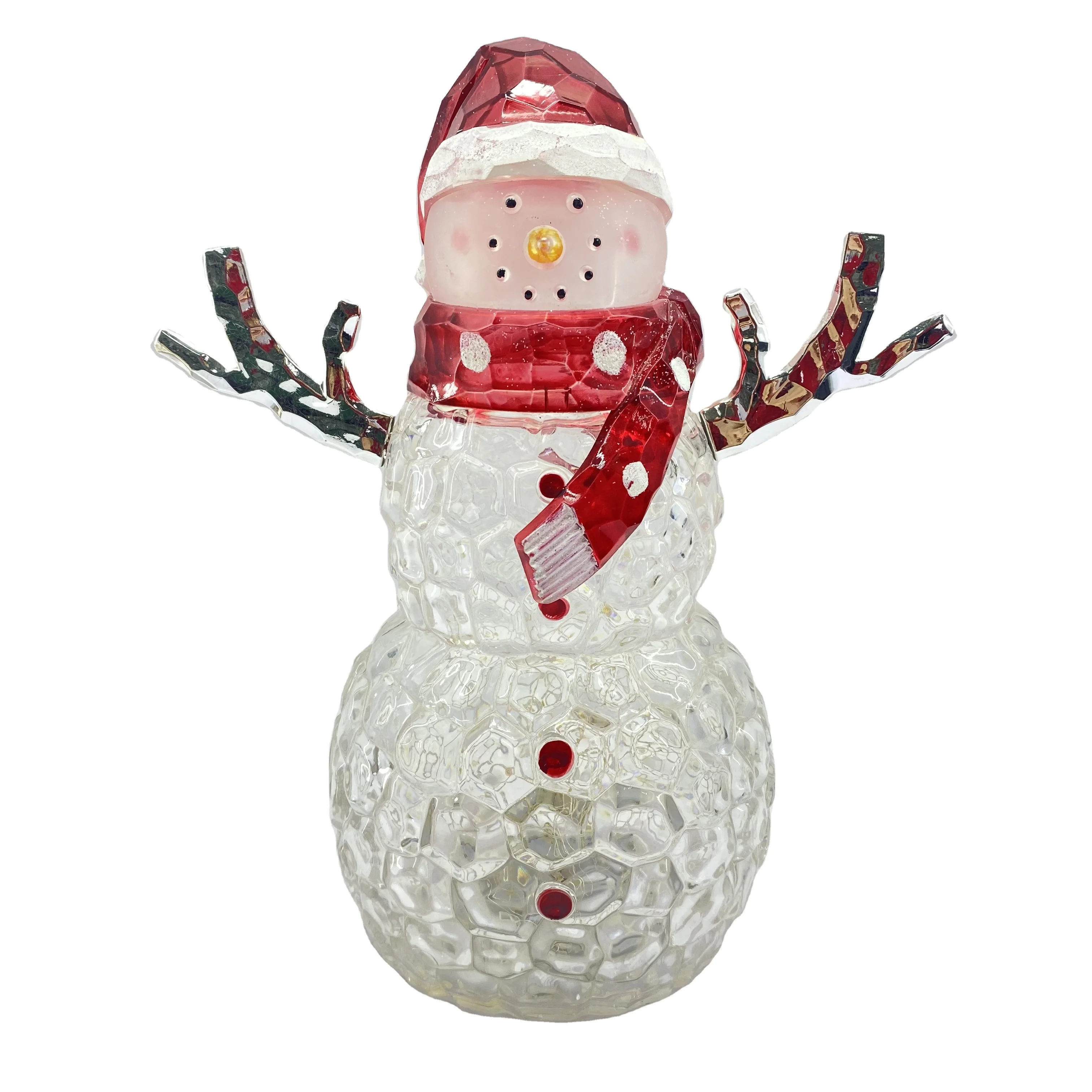 New style Christmas Lighted decoration large acrylic LED Christmas Snowman