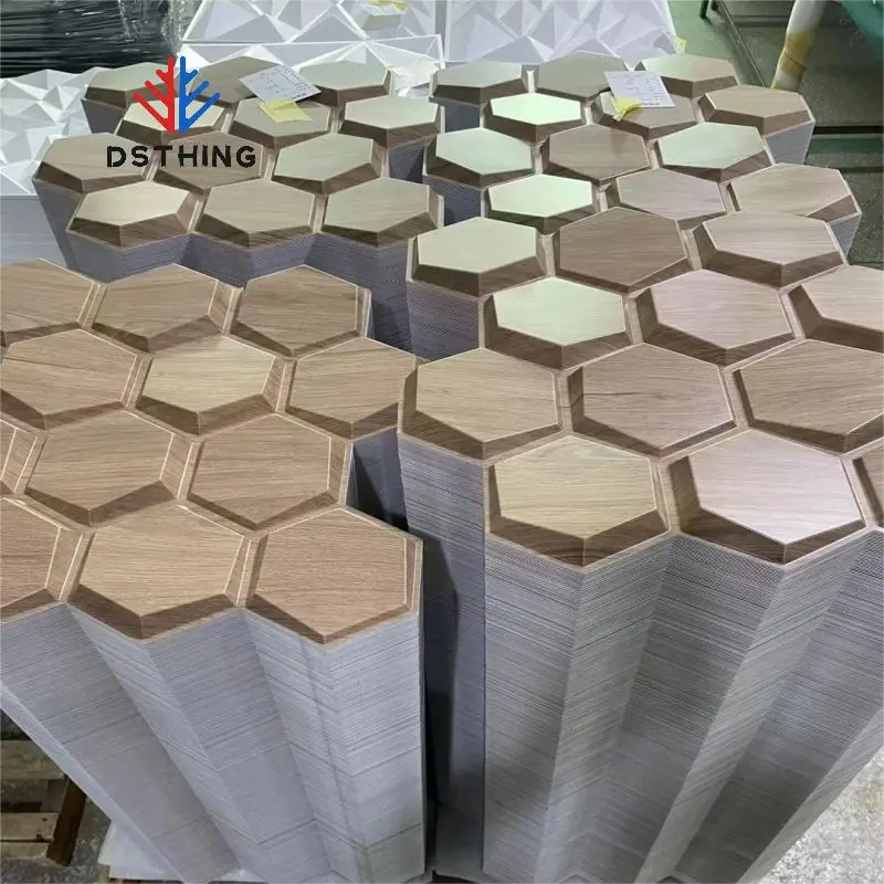 Art 3d Textures 3D Wall Panels Hexagon Design Pack of 12 Tiles indoor decoration self adhesive diy wall panel