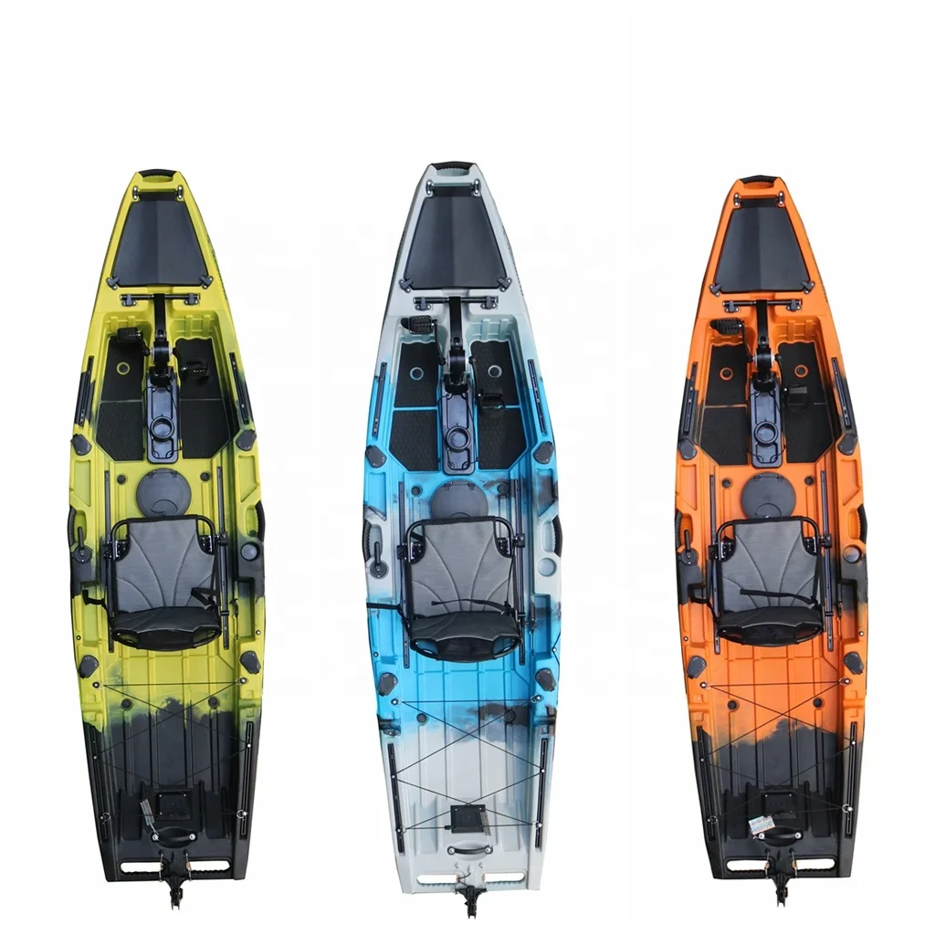 Vicking 2023 Wholesale Sea 1 Person 3.2m Pedal Drive Fishing Kayak/canoe for Sale CE Customized Canoa Foldable Electric Canoe