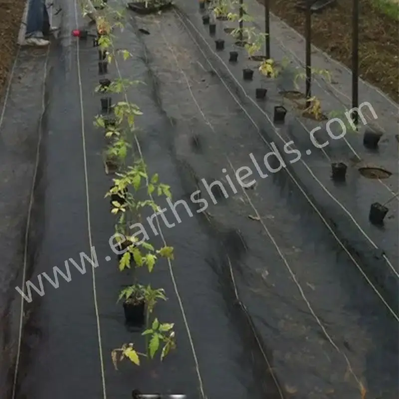 УФ-стойкая водопроницаемая Черная Плетеная геотекстильная ткань для сада
