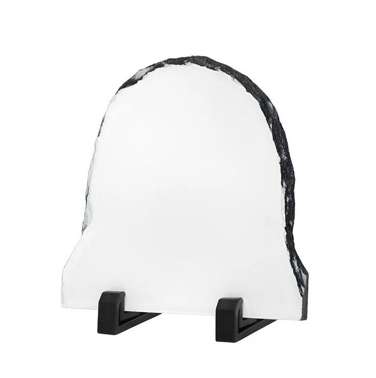 Yinsa SH012 factory directly hot sale 20*20cm Slate-Door Shaped blank sublimation 3D decoration rock photo slate