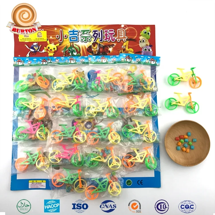 Пластиковая игрушка велосипед конфеты с фруктовым вкусом жевательной резинки