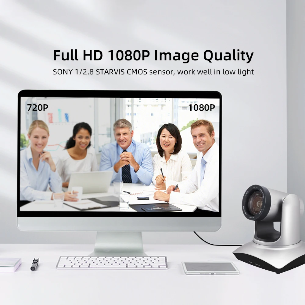 KATO 355-degree rotating pan PTZ meeting room camcorder sdi 12x optical zoom USB video conference camera