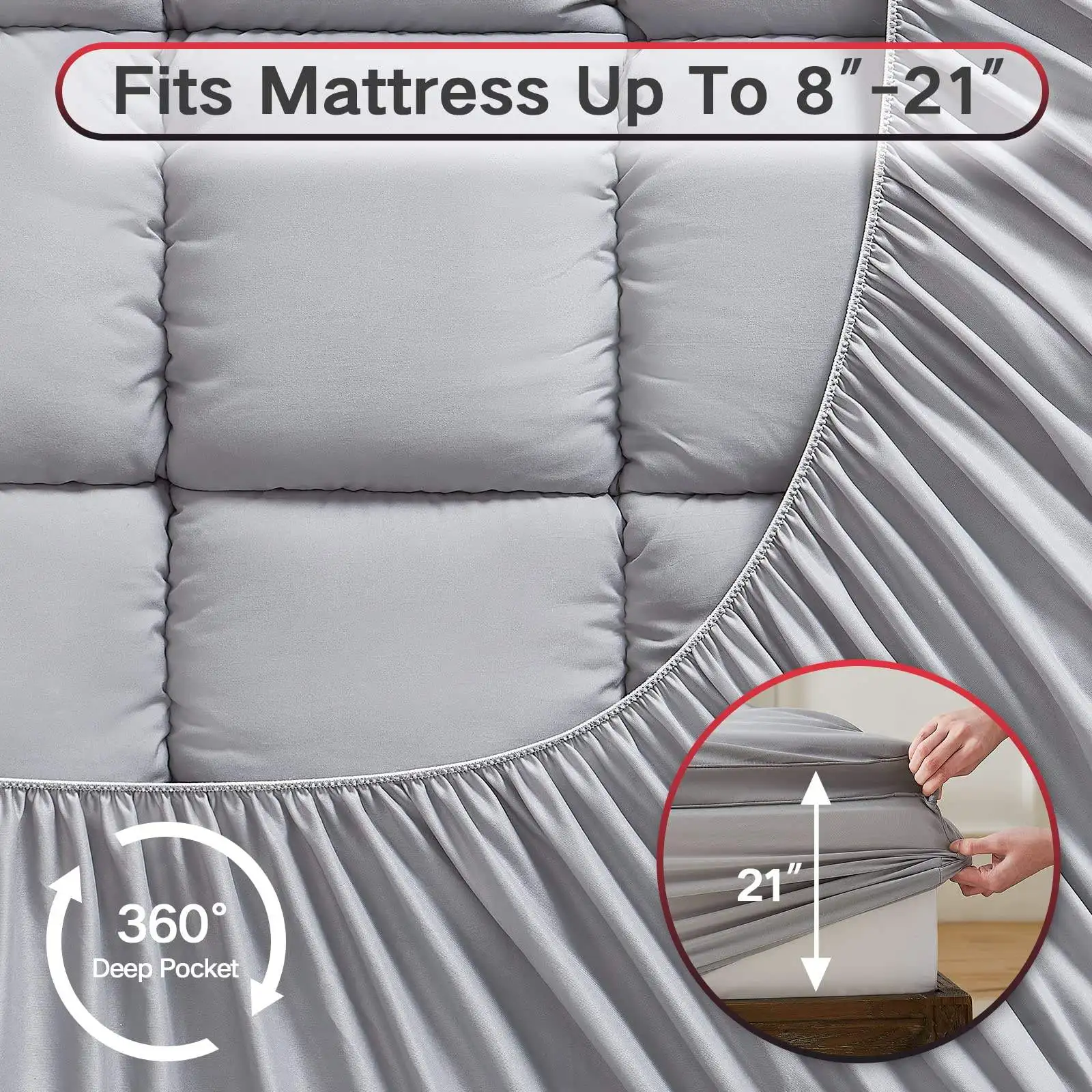 Factory Direct Sales Hot Selling Eco-Friendly Luxury Memory Microfiber Hotel Down Mattress Topper