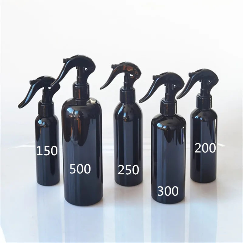 MUB Room Spray Bottles 100ml 150ml 200ml 250ml 300ml 500ml Black Round Plastic Perfume Spray Bottle