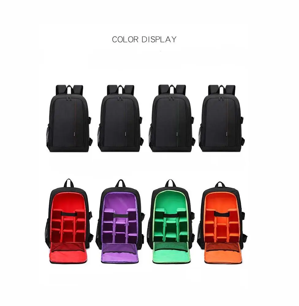 Custom logo professional water resistant camera dslr backpack