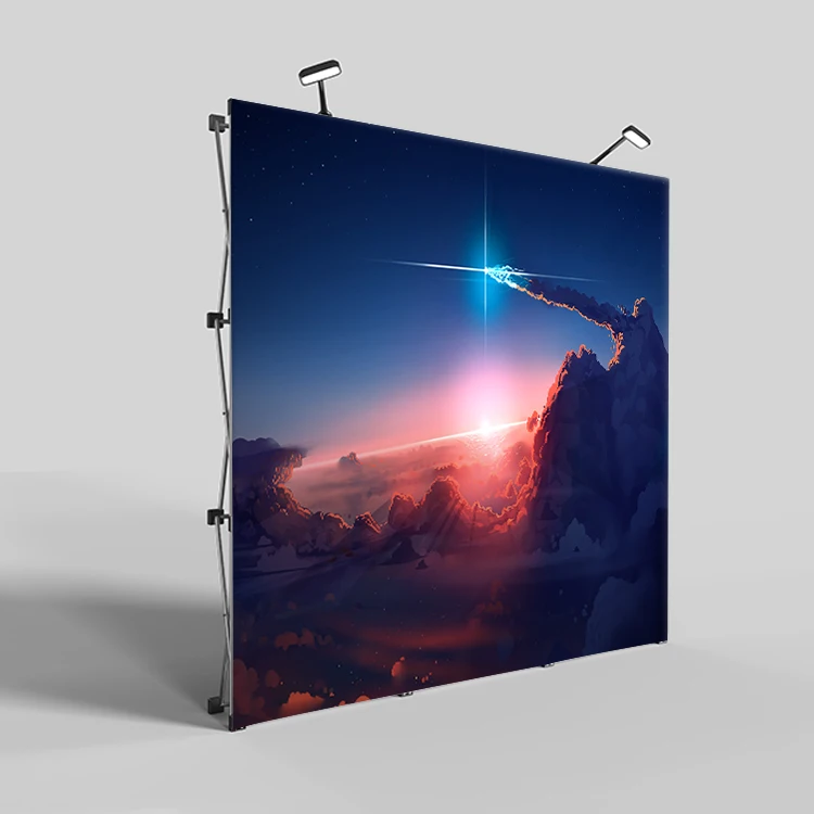 Straight Aluminum Stand exhibition backdrop Pop Up Fabric Display for Advertising Event