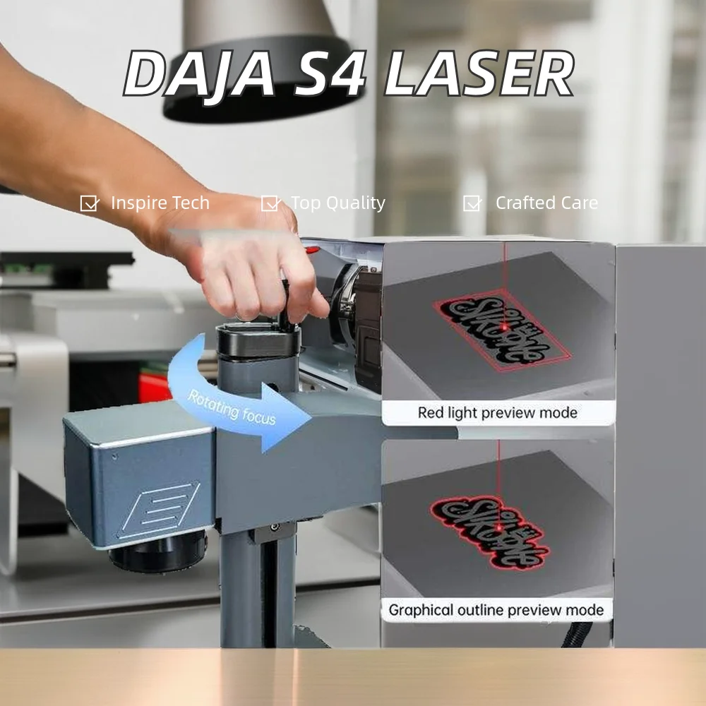 Машина для маркировки оптического волокна DAJA S4 30 Вт ручная лазерная гравировка кредитных карт поддерживающих графический формат
