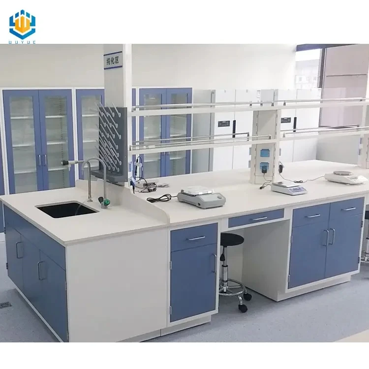 Island bench laboratory furniture lab tables science chemistry laboratory table with sink