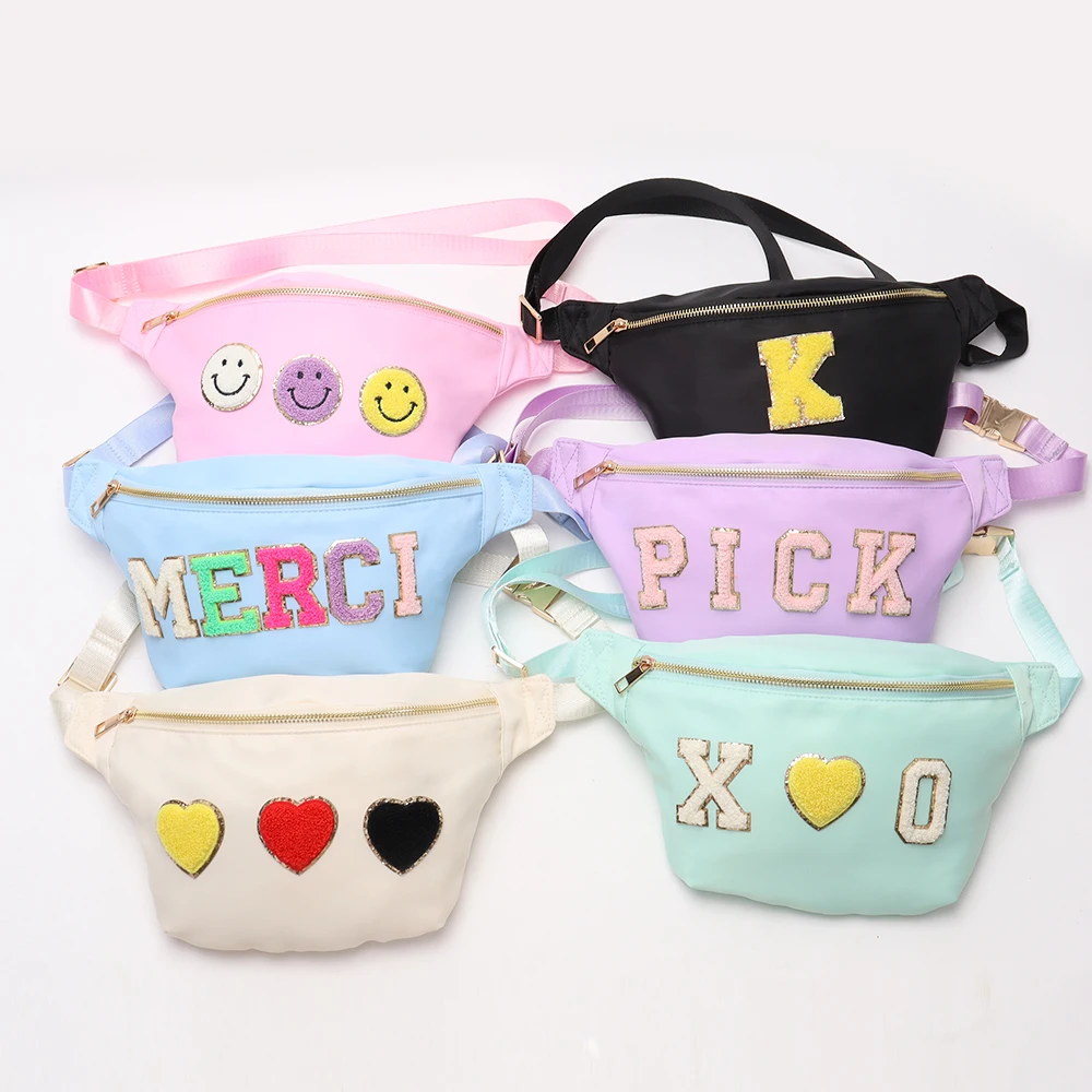 Crossbody Bag Women Fashion Sport Waist Pack Custom Cute Sling Bag Teenager Children Kids Fanny Pack Waterproof Nylon Waist Bag