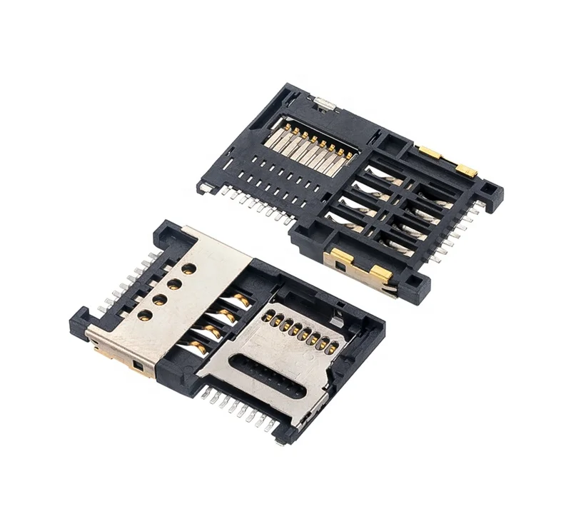 M6019 SIM 8P+Micro SD 8P 2 in 1 Card holder Conn TF Card Adapter socket for smart home EV in India Malaysia Israel UAE Vietnam