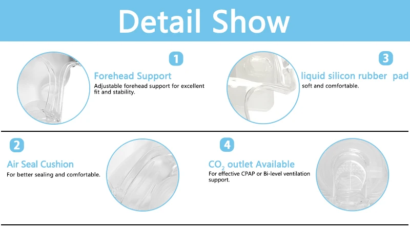 High Quality Breathable CPAP Mask Headgear Strap Full Silicone Nasal Pillow  Mask for Resmed BMC Respironic CPAP Breathing